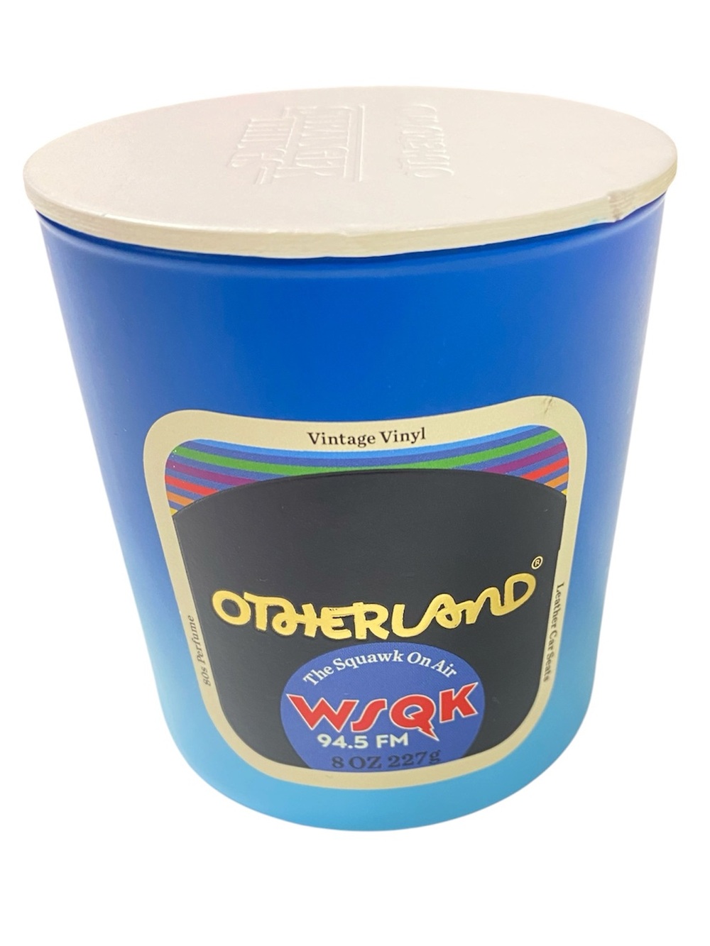 Otherland WSQK Stranger Things Candle Vintage Vinyl Scent 8oz Blue Jar